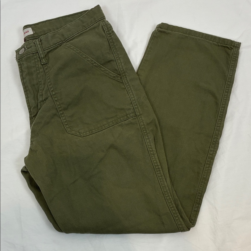 Lucky Brand Women’s 8 (31”) Pants 90s Loose Hi-Rise Straight Green